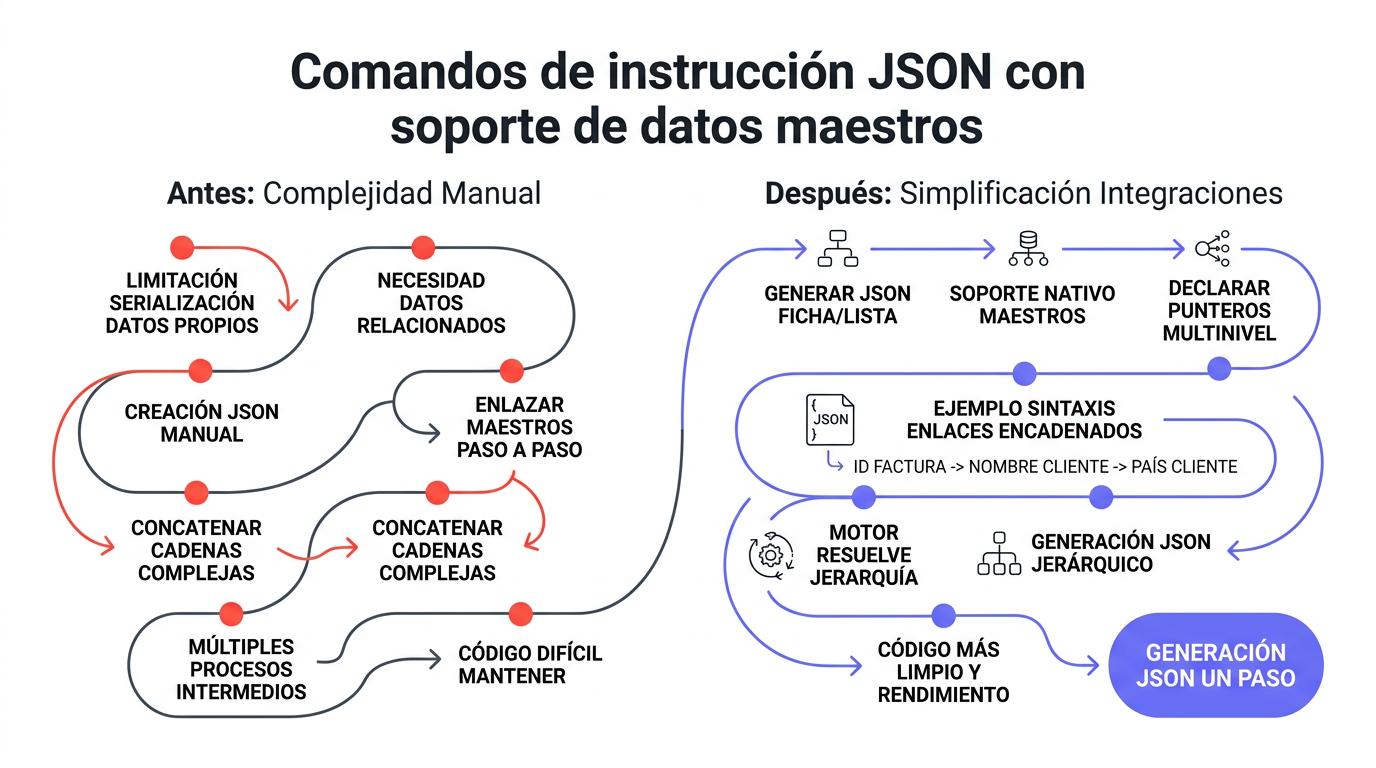 Diagrama comandos JSON maestros
