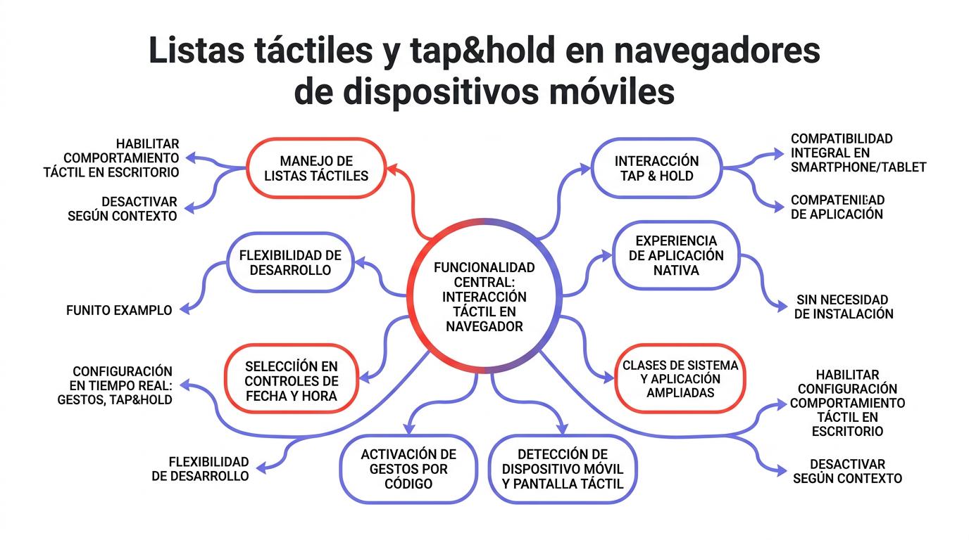 Diagrama listas táctiles