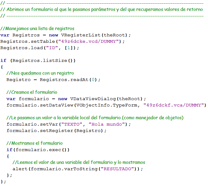 Velneo V7 7.15: API de Programación 3 Velneo V7 7.15: API de Programación 2