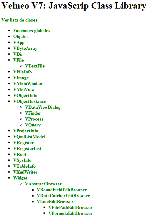 Velneo V7 7.15: API de Programación 2 Velneo V7 7.15: API de Programación 1